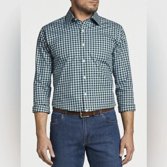 Peter Millar Crown Soft Cotton Silk Sport Shirt in Blue, Size M, New w/Tag $148 - Picture 9 of 9